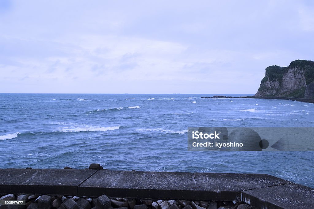 Seascape-Meer vor dem Sturm - Lizenzfrei Bedeckter Himmel Stock-Foto