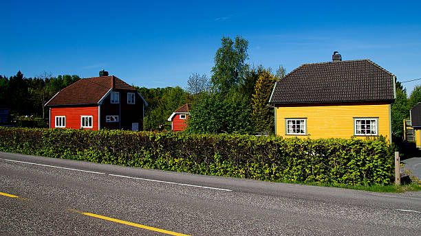 istock Small yellow and red houses in Norway 503597933