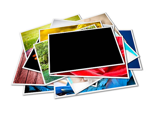 pile de photos avec de l'espace pour votre logo ou texte. - old isolated on white old fashioned book photos et images de collection