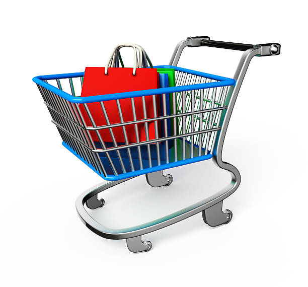 istock Trolley with shopping bags 503601195