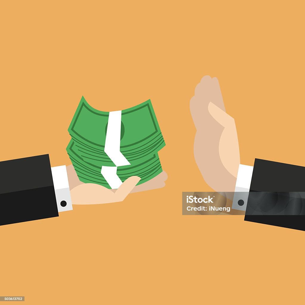Bank Refusing Vector Businessman Hand Refusing The Offered Money Vector Stock Illustration ...