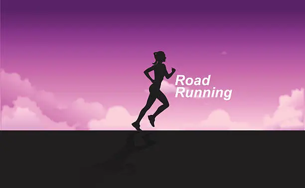 Vector illustration of Road Running