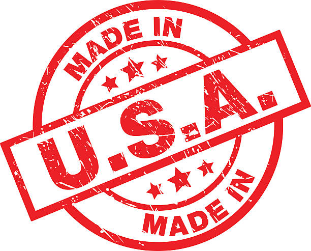 ilustrações de stock, clip art, desenhos animados e ícones de fabricado nos eua - made in the usa