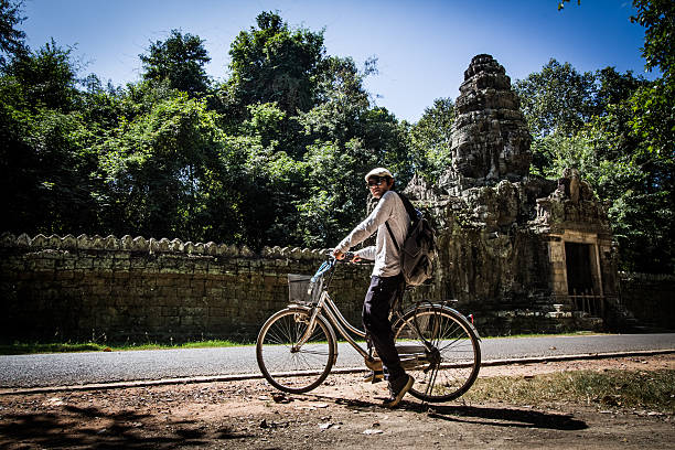 istock Angkor Wat bicycle tour 503619410