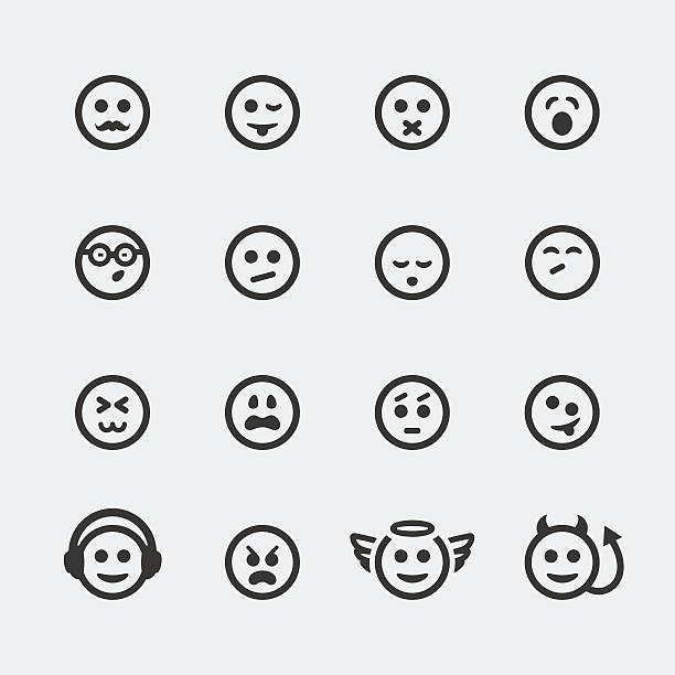 illustrations, cliparts, dessins animés et icônes de sourire de mini icônes vectorielles set#2 - smiley face audio
