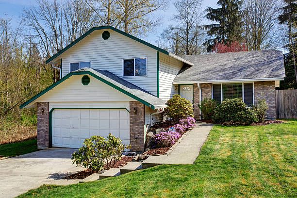 istock House exterior with brick wall trim 503624063