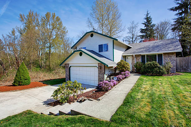 istock House exterior with brick wall trim 503624087