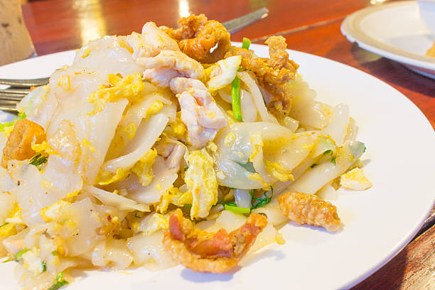 istock Stir-fried fresh rice-flour noodles with chicken and egg 503624945