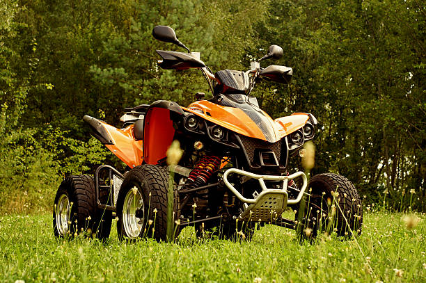 istock quad bike at the summer forest 503625215