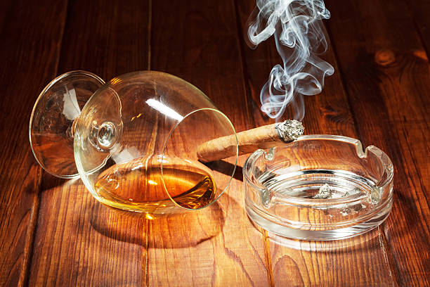 istock Whiskey and smoking cigar 503625667
