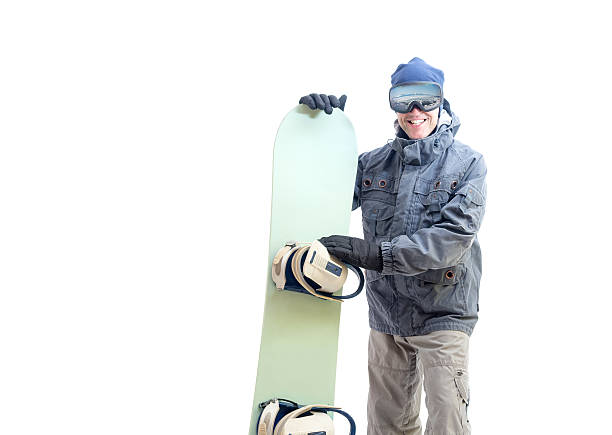 istock Snowboarder with snowboard deck. Isolated on a white background. 503625768