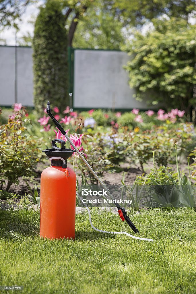 Pesticide Sprayer Lawn and garden pesticide/fertilizer sprayer Aerosol Can Stock Photo