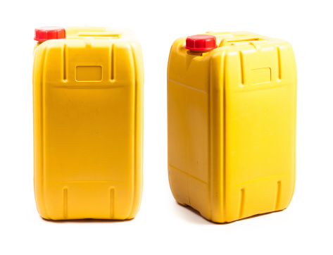 Yellow plastic gallon