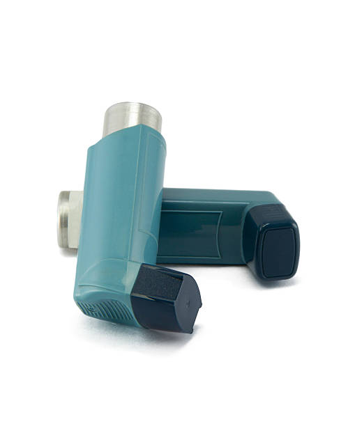 istock Asthma inhaler isolated on a white background. 503628479