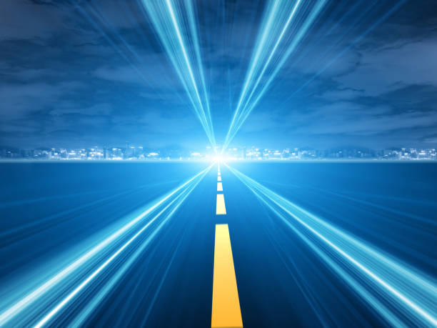 istock Urban highway traffic at night 503640102