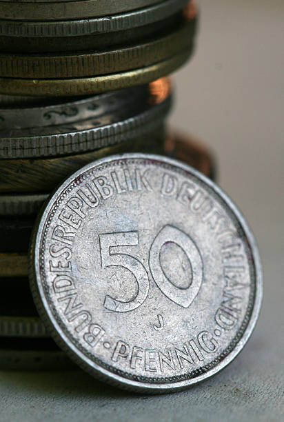 istock Old coin from germany. german mark 503640110