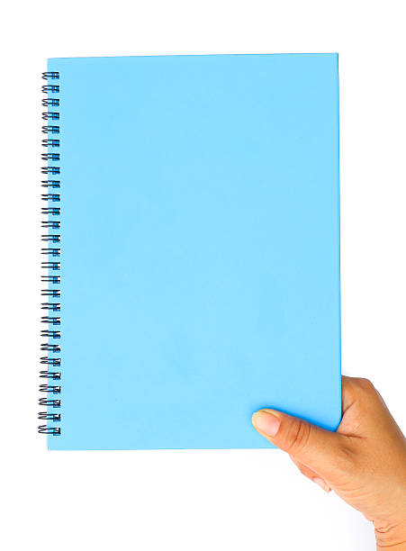 istock Woman hand holding blue blank paper 503644670
