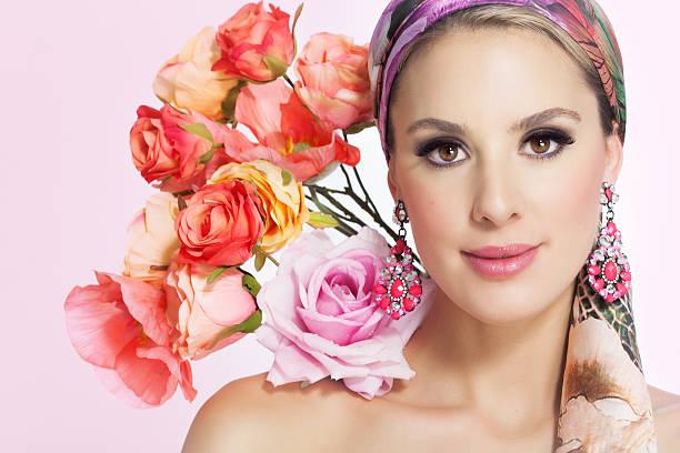 istock Beautiful Woman With Flowers 503645714