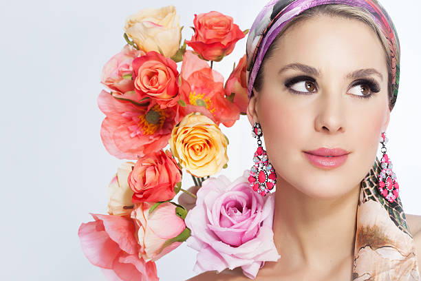 istock Beautiful Woman With Flowers 503645742