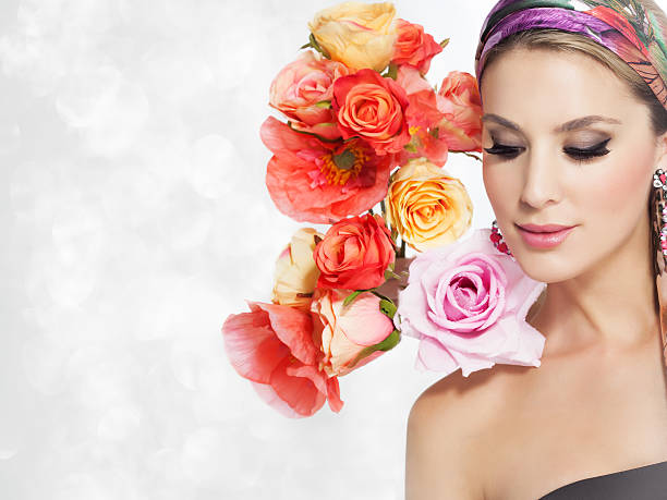 istock Beautiful Woman With Flowers 503645762