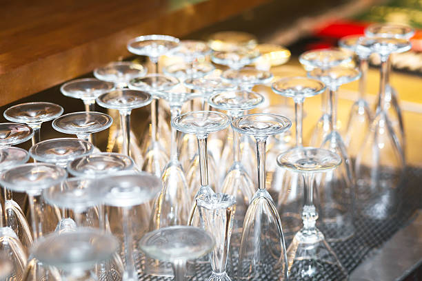 istock Turned upside down a set of wine glasses 503646852