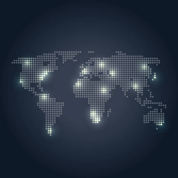 Gray Box Map Yellow 10+ Gray World Map Connecting Lines And Dots On Blue Color Stock Photos ...