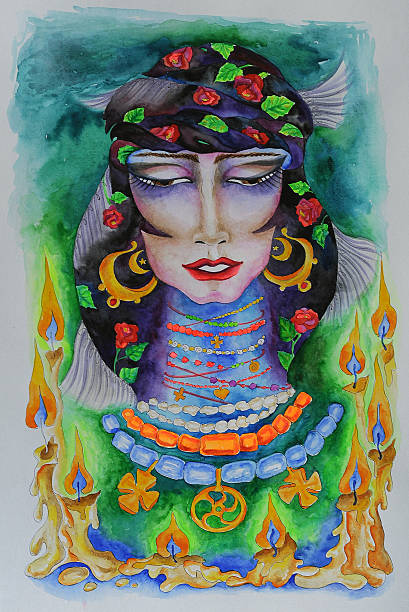 istock Fortuneteller. Fantasy watercolor. 503653960