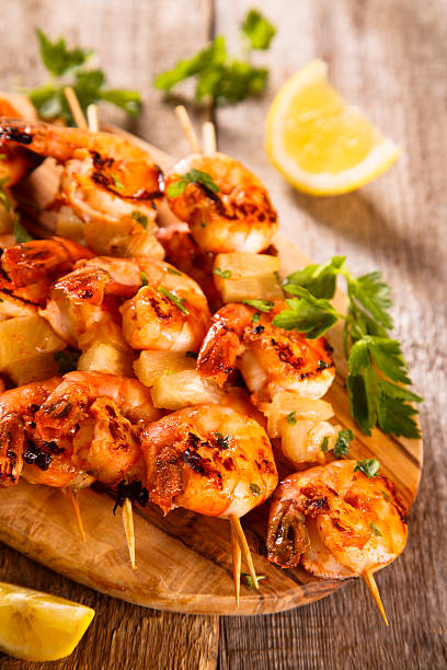 istock Shrimps skewers 503654408