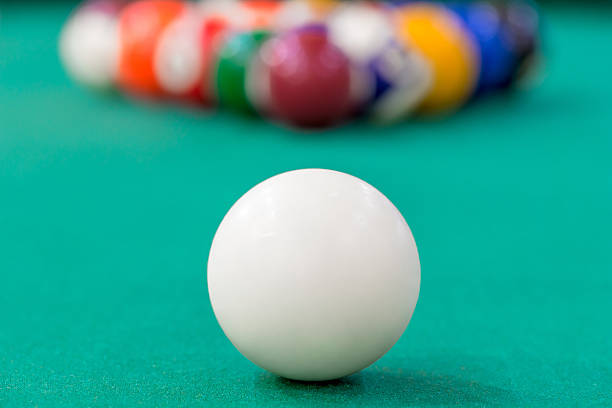 istock white cue ball close-up on green cloth 503655590