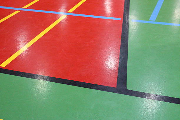 Gym floor stock photo