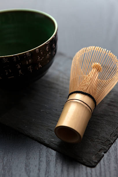 istock Bamboo whisk and the bowl 503659898