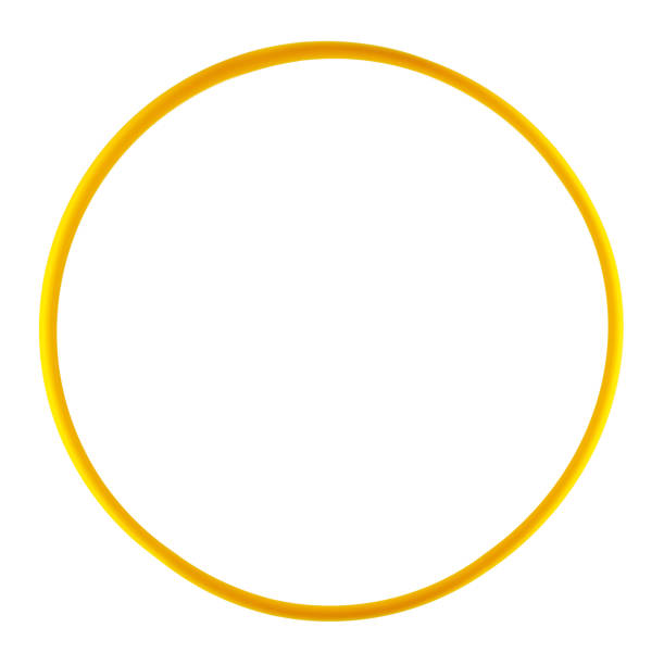 Plastic hula hoop isolated against a white background