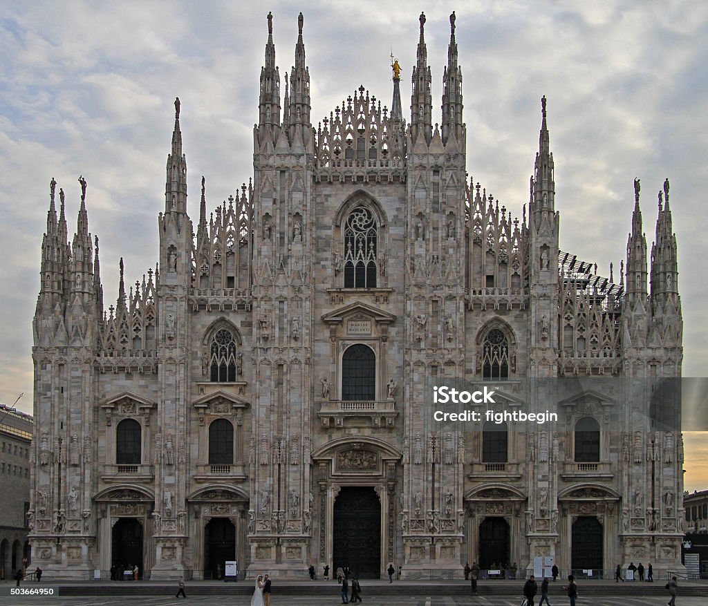the world famous Milan Cathedral the world famous Milan Cathedral in Italy Ancient Stock Photo