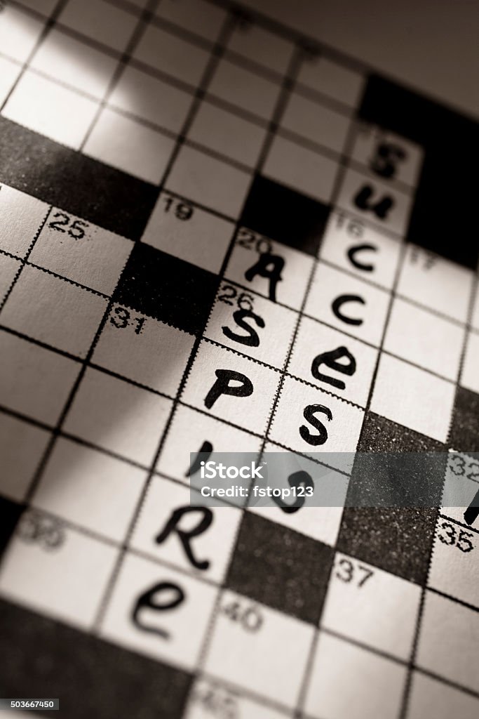 Crossword Puzzle Success Aspire Written Words Stock Photo Download