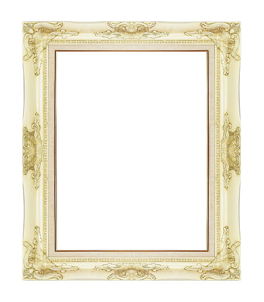 istock old antique vintage gold picture frames. Isolated on white backg 503670677