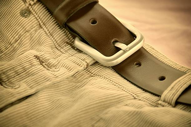istock Corduroy Skirt With Leather Belt 503670689