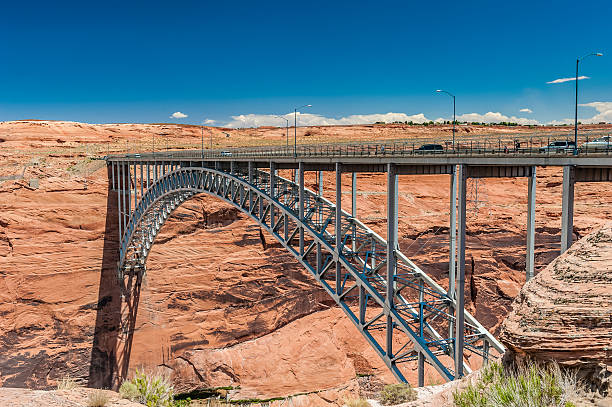 Glen Canyon Dam Bridge. Glen Canyon Dam. The highest bridge. william powell stock pictures, royalty-free photos & images