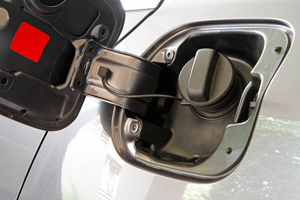 istock Black tank cap of a car 503673961