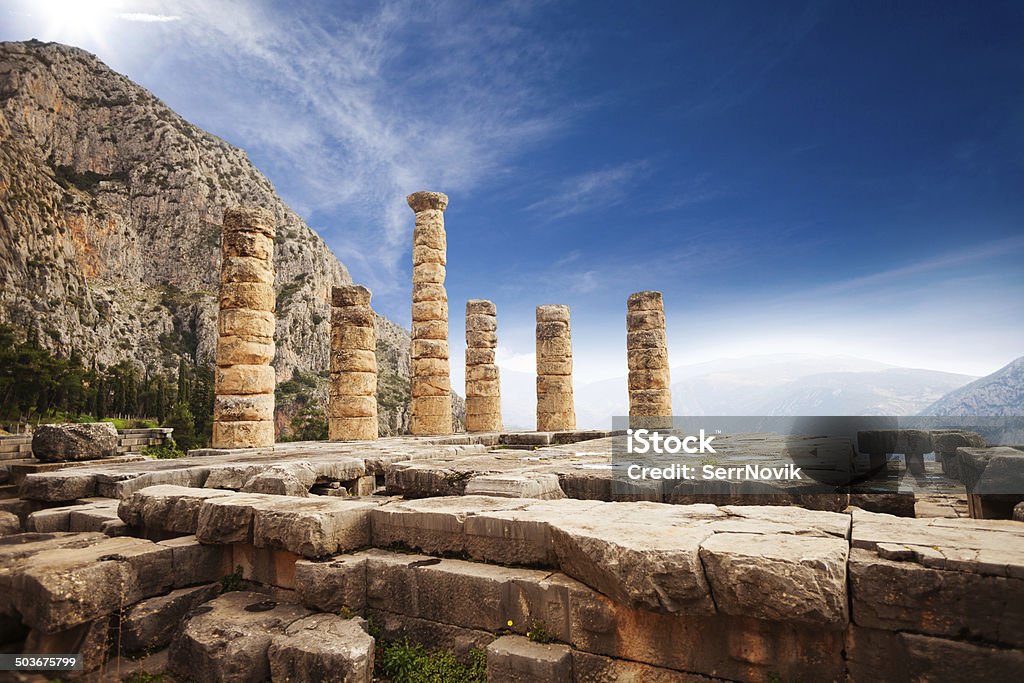 Malerische Aussicht auf den Apollo-Tempel - Lizenzfrei Anhöhe Stock-Foto