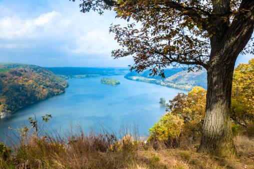 Looking north along the Susquehanna River from Pinnacle Overlook in Lancaster County, Pennsylvania.