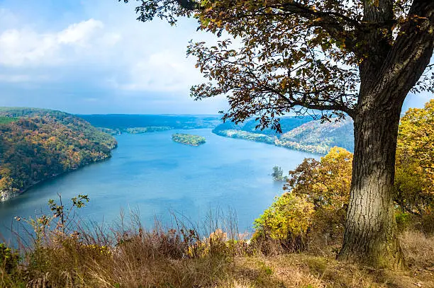 Photo of Susquehanna River from Pinnacle Overlook on an Autumn Day