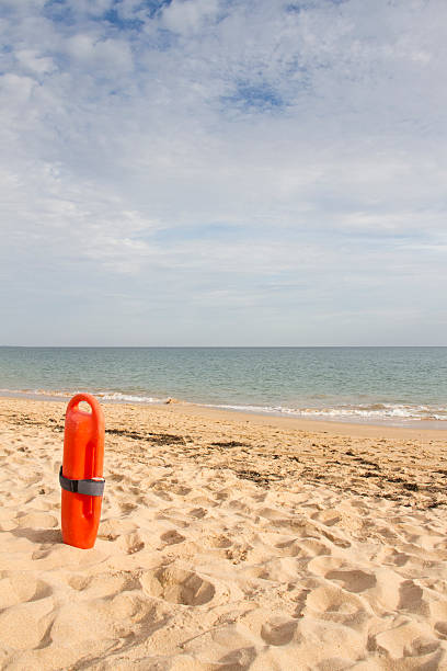 istock Lifeguard buoyancy aid on beach 503681114