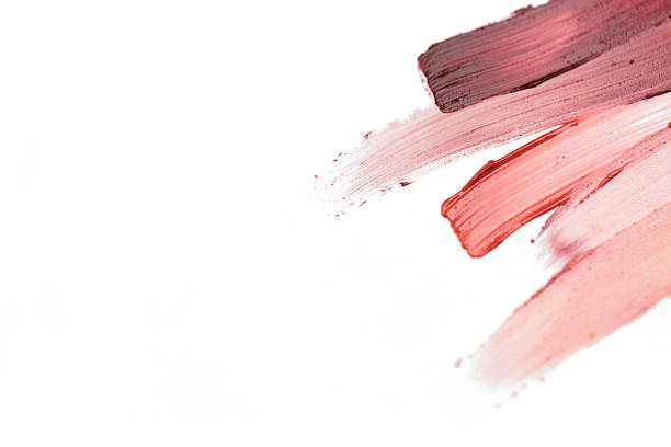 close up of lipstick smear sample