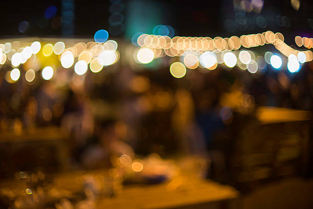 istock Night Food Market Blurred for background 503685168