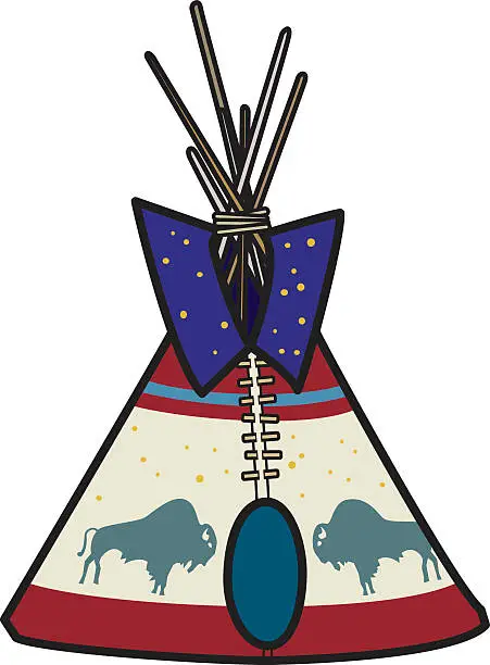 Vector illustration of Teepee