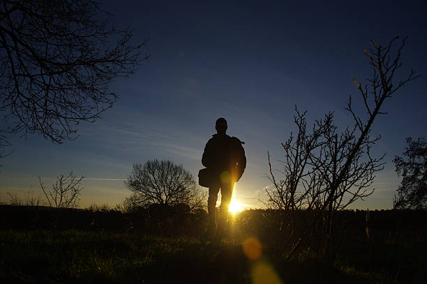 istock Photographer walking in the heathland 503690038