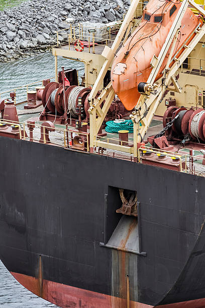 istock Lifesaving boat on tanker 503690976
