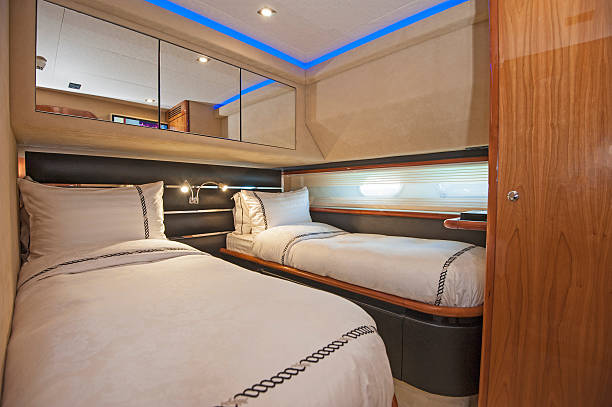 istock Cabin in a luxury private motor yacht 503692556