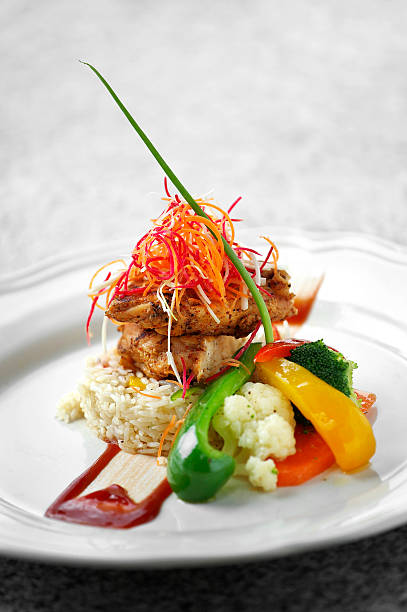 close up masala chicken fried rice
