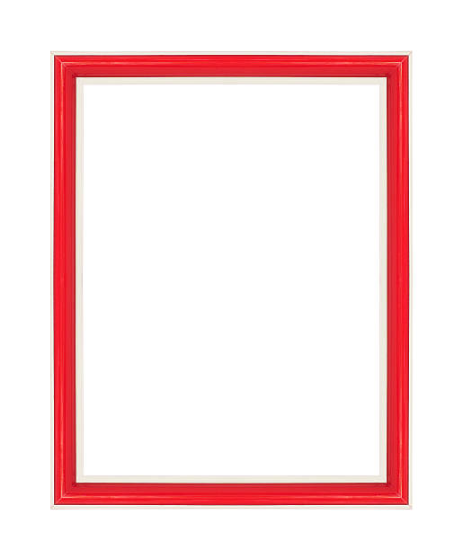 Red Picture Frame Isolated On White Background Stock Photo - Download Image  Now - Decoration, Image, No People - iStock